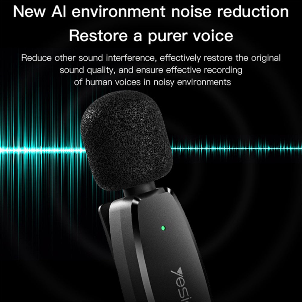 Wireless Lavalier Microphone for iPhone – Bluetooth, 2 Transmitters, 1 Receiver, Plug & Play Recording Mic