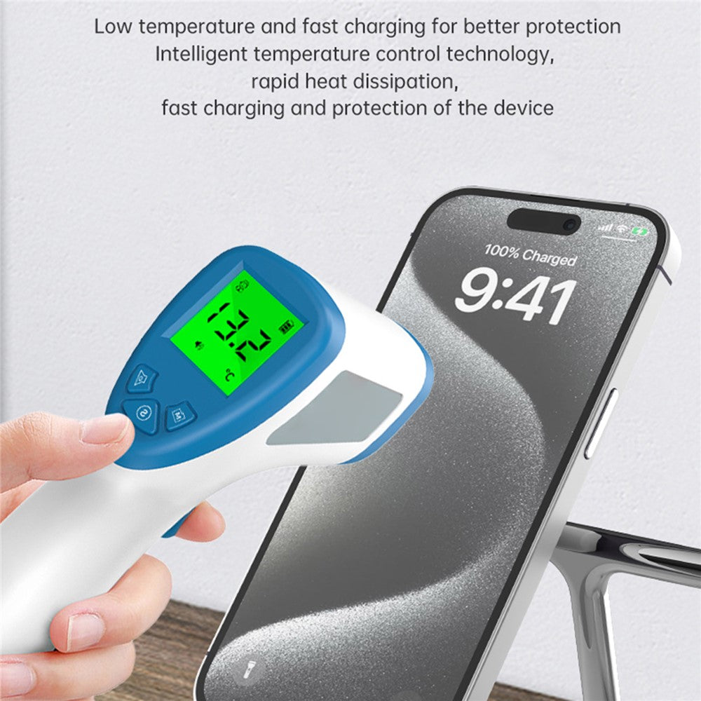 Fast Charger for Both iPhone and Samsung, Apple Watch & Earbuds - Qi2 15W 3-in-1 Magnetic Wireless Charging Stand