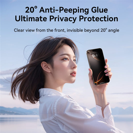 iPhone 17 Pro Max Privacy Screen Protector – Full Coverage Tempered Glass (Aluminium-Silicon) Anti-Spy