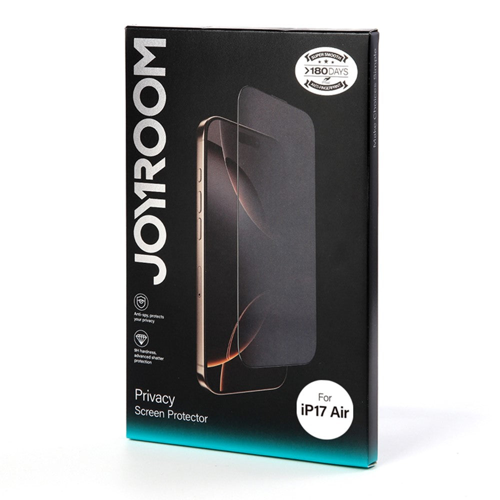 iPhone 17 Air Max Privacy Screen Protector – Full Coverage Tempered Glass (Aluminium-Silicon) Anti-Spy