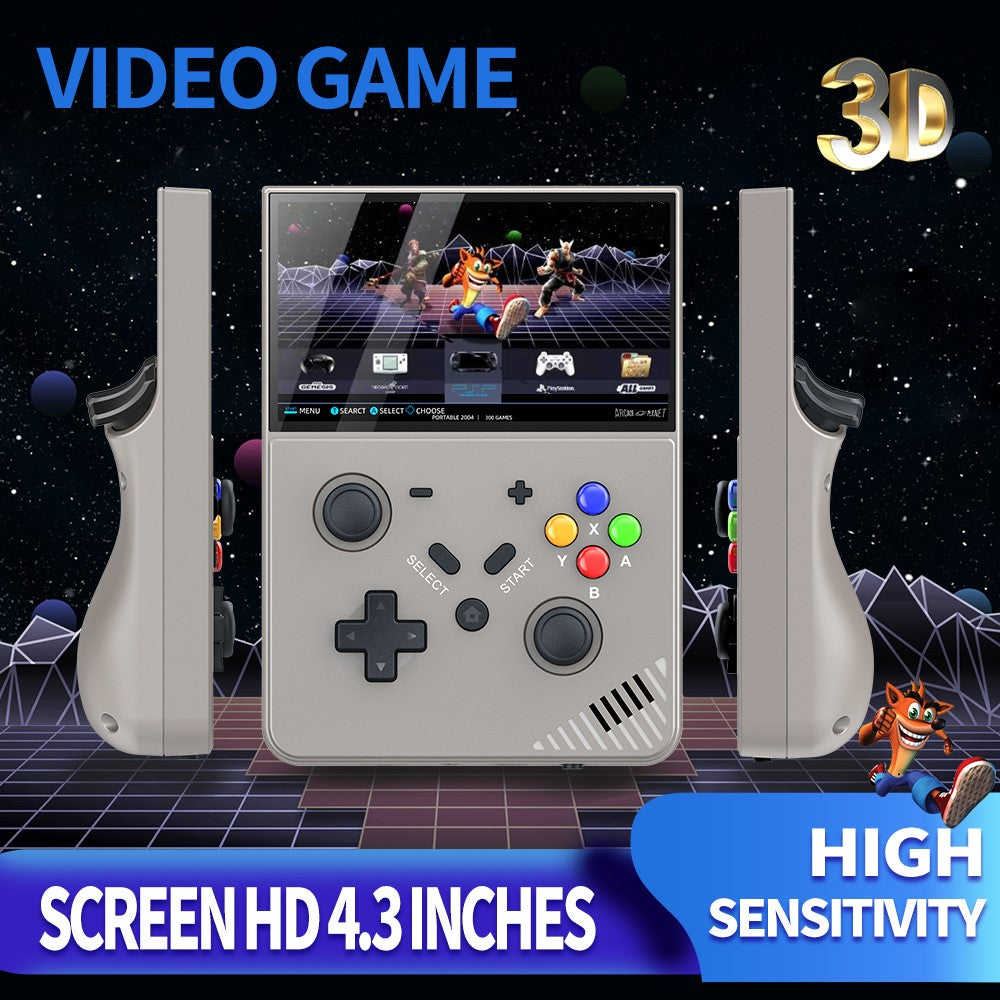 Built-In 30000 Games 4.3 Inch HD Screen 3D Rocker Handheld Arcade Game Console, with 128G TF Card