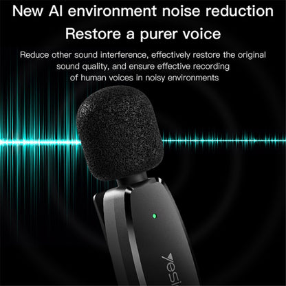 Wireless Lavalier Microphone for iPhone – Bluetooth, 2 Transmitters, 1 Receiver, Plug & Play Recording Mic