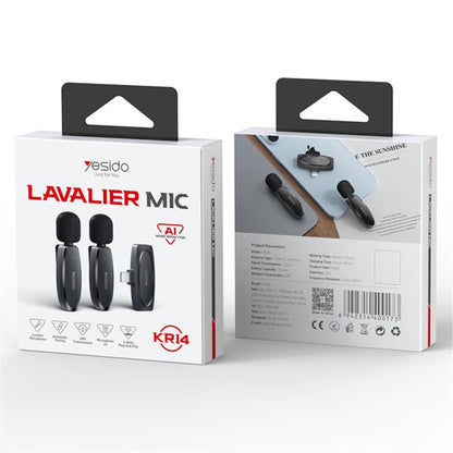 Wireless Lavalier Microphone for iPhone – Bluetooth, 2 Transmitters, 1 Receiver, Plug & Play Recording Mic